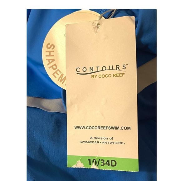 ☀️☀️☀️ AZURE Ruffle Bandeau Bra Sized One Piece Swimsuit KEEPSAKE - Picture 9 of 13